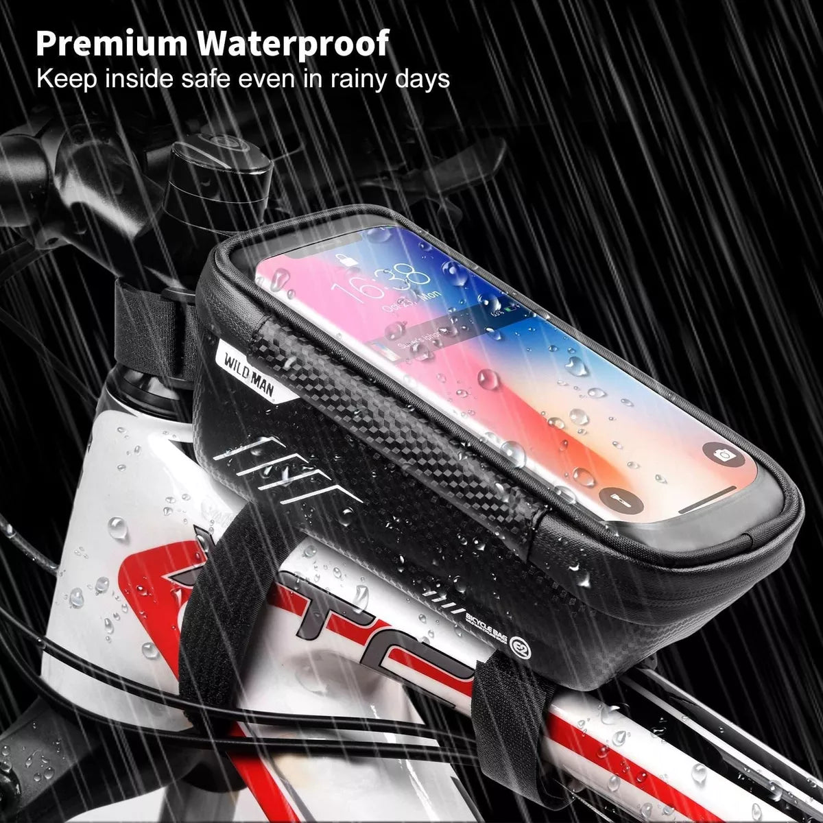 Bolso Impermeable Para Marco Frontal De Bicicleta Wild Man