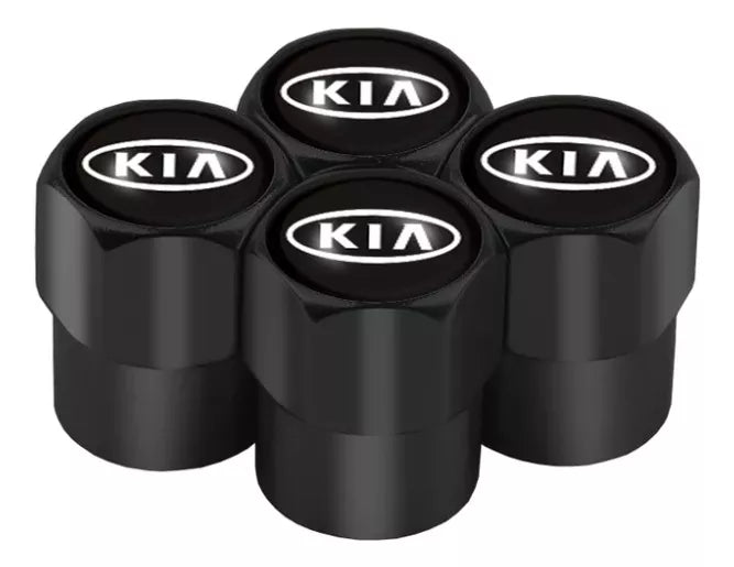 Pack Tapas De Valvula Kia Negras 4 Unidades