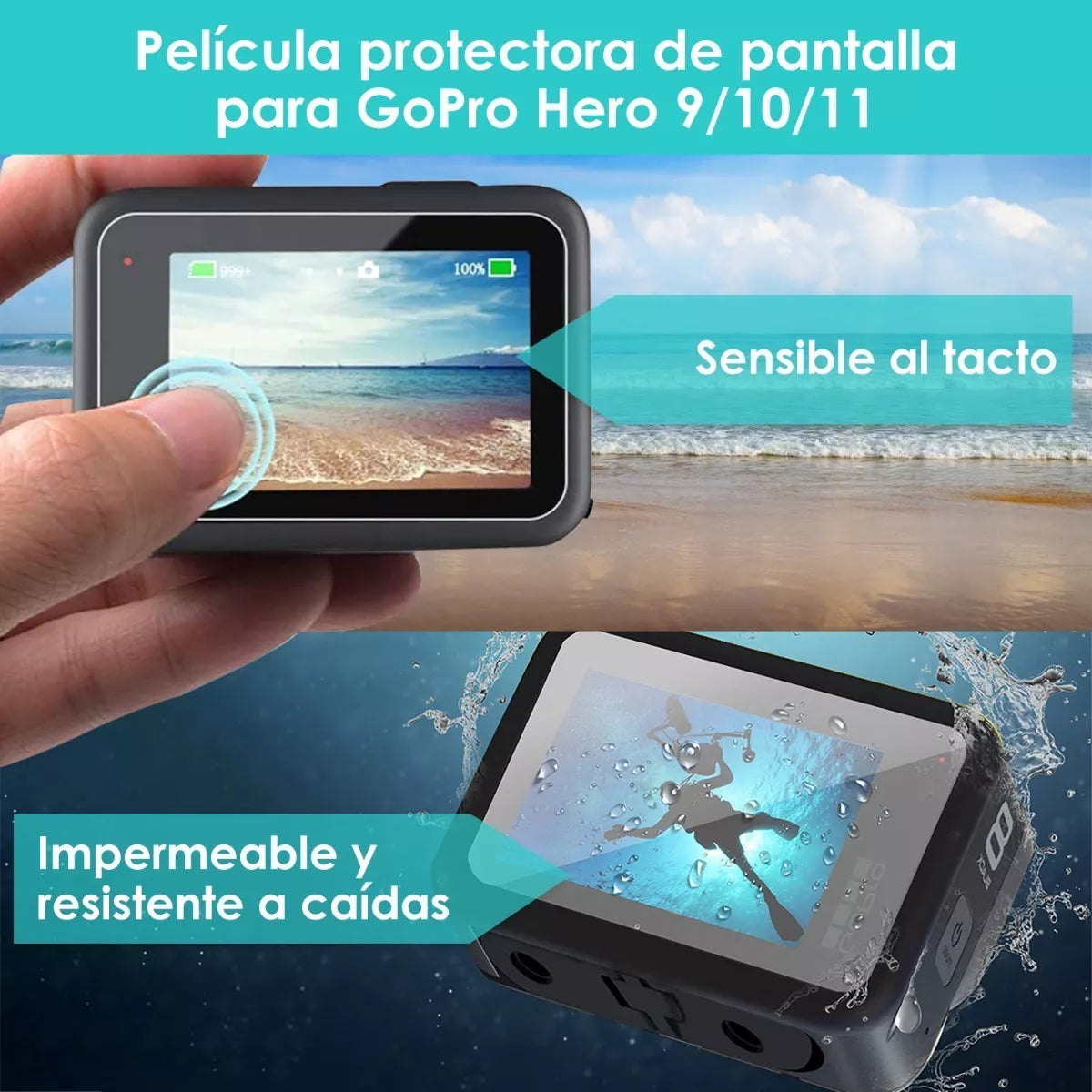 Kit Estuche Funda Filtros Mica Para Gopro Hero 9/10/11 22en1