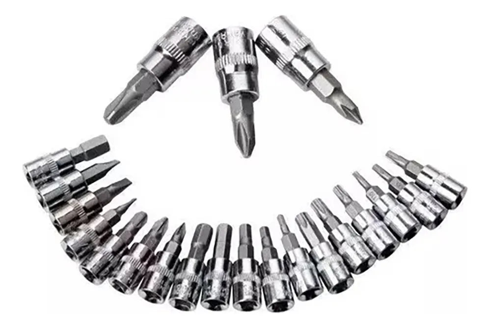 Set Caja Juego Herramienta Dados 46 Piezas Acero Carbono 1/4