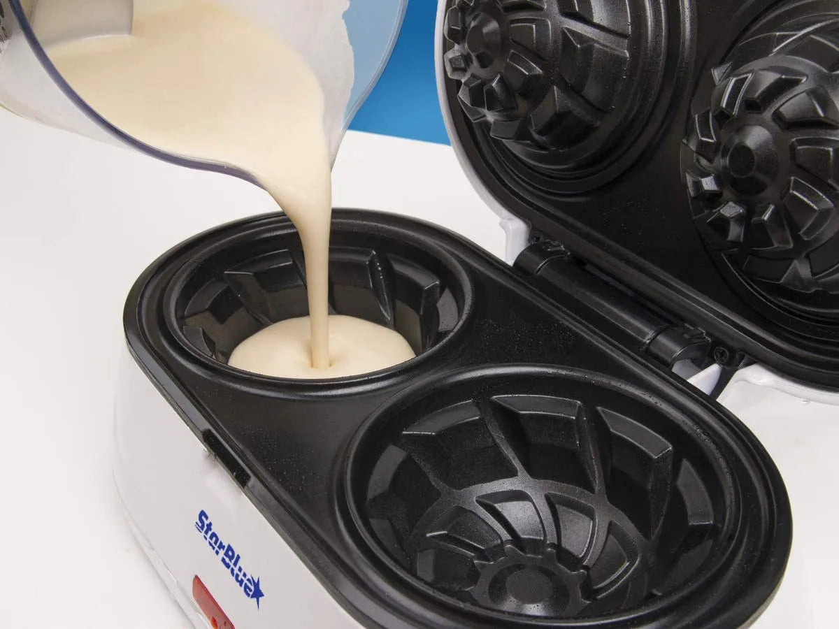 Máquina para hacer wafles dobles de Starblue White Make 110V