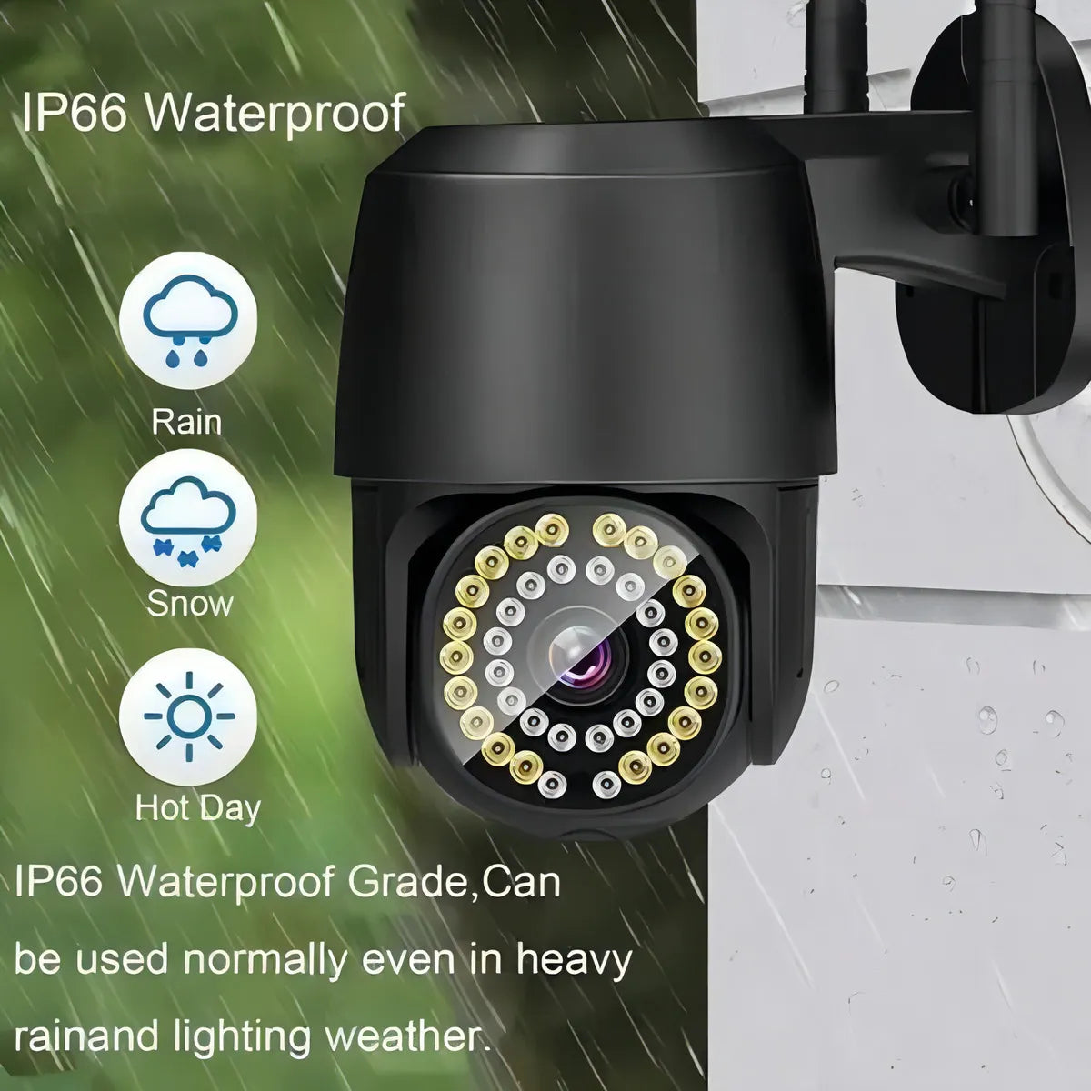 Cámara De Seguridad Wifi 38 Led Hd 1080p Con Alarma