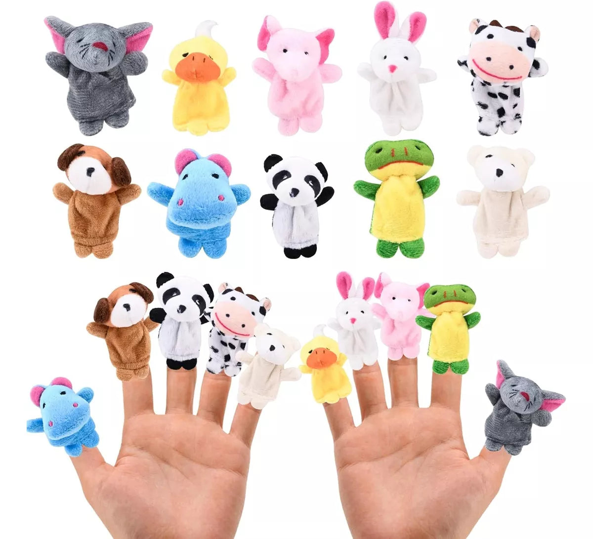 Familia Dedo Títeres Didacticos Papá Dedo Bebé Dedo 10 Pzs
