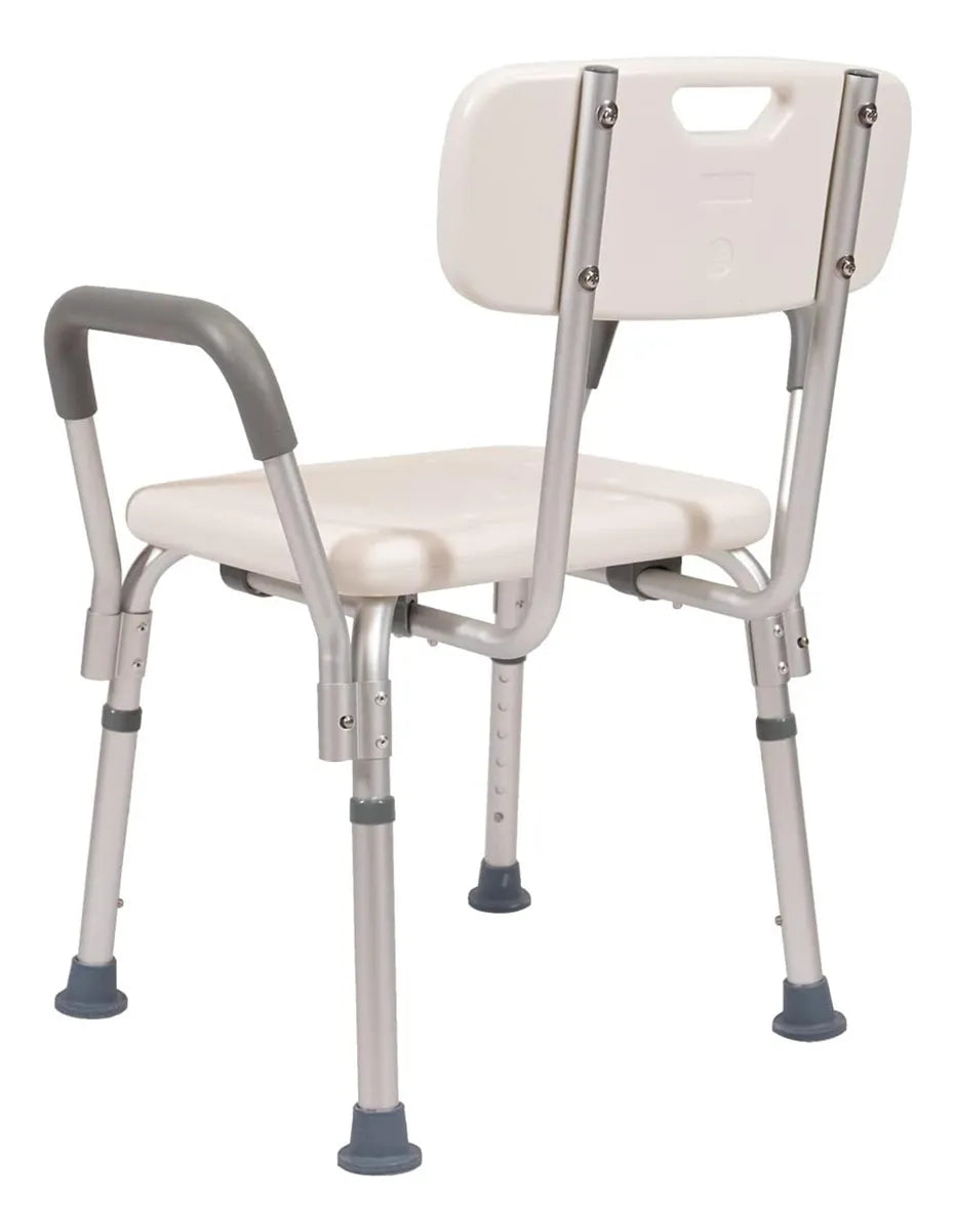 Silla De Ducha Para Baño Con Apoyabrazos Aluminio Portatil