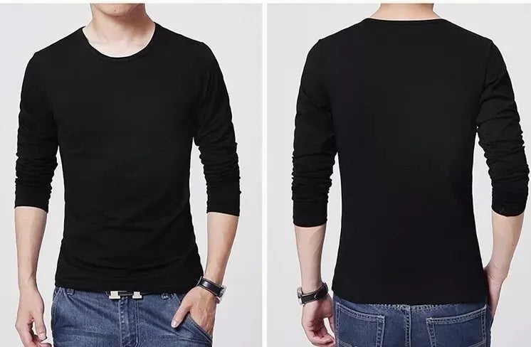 2 Camisetas Manga Larga Cuello Redondo Hombremoda Cómoda