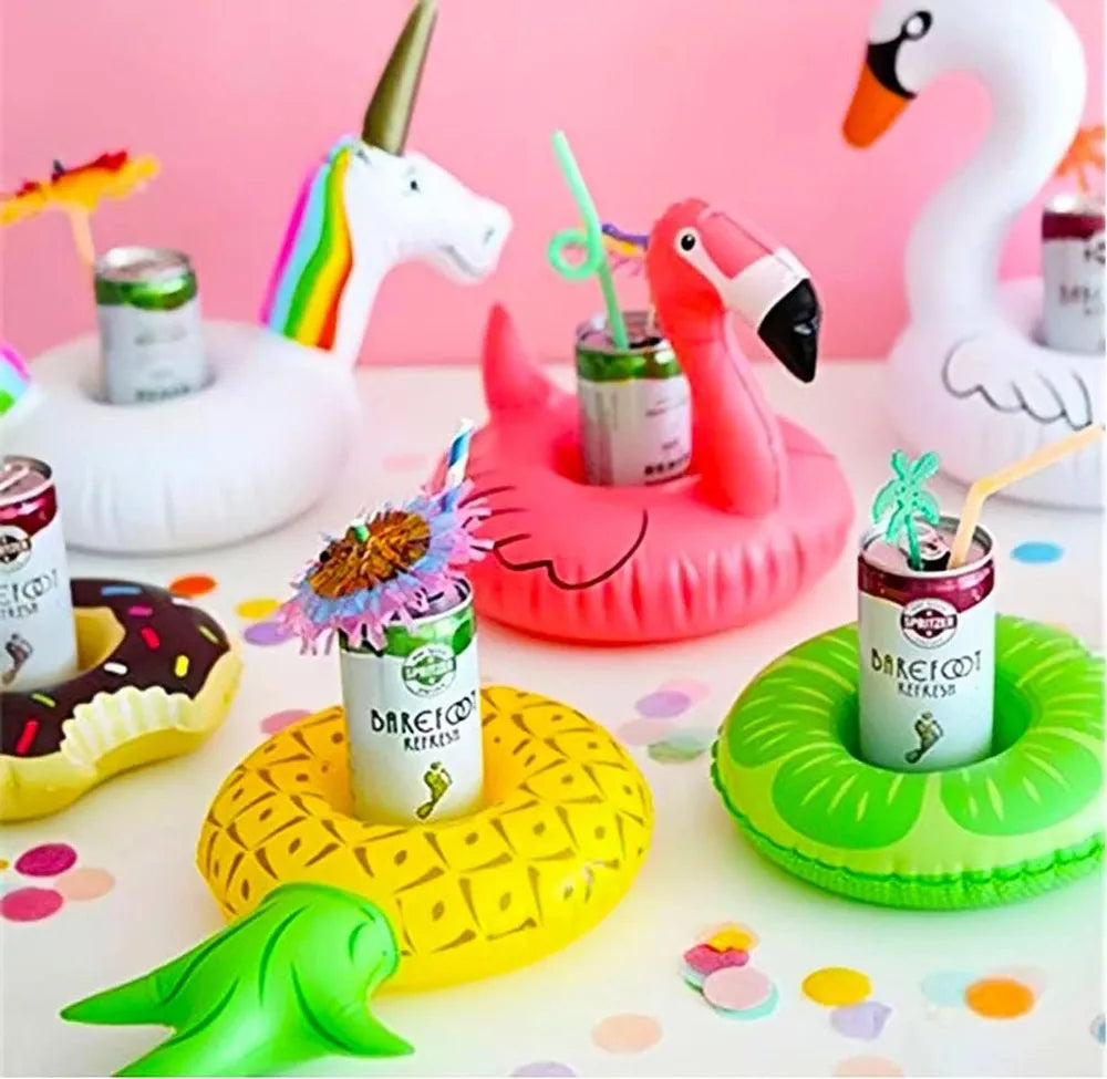 15 Porta Vasos Inflables Surtidos Piscinas Con Inflador