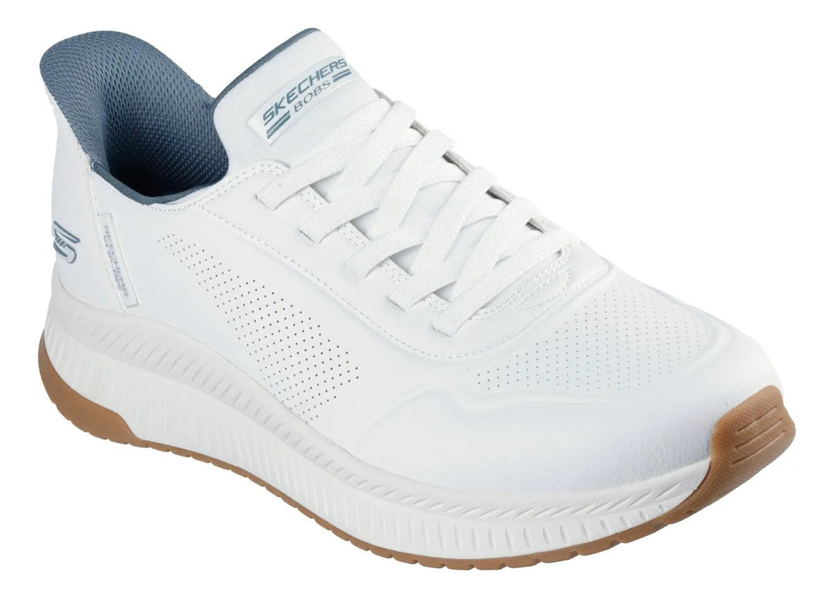 Zapatilla Hombre Slipins Bobs Sport Squad Blanco Skechers