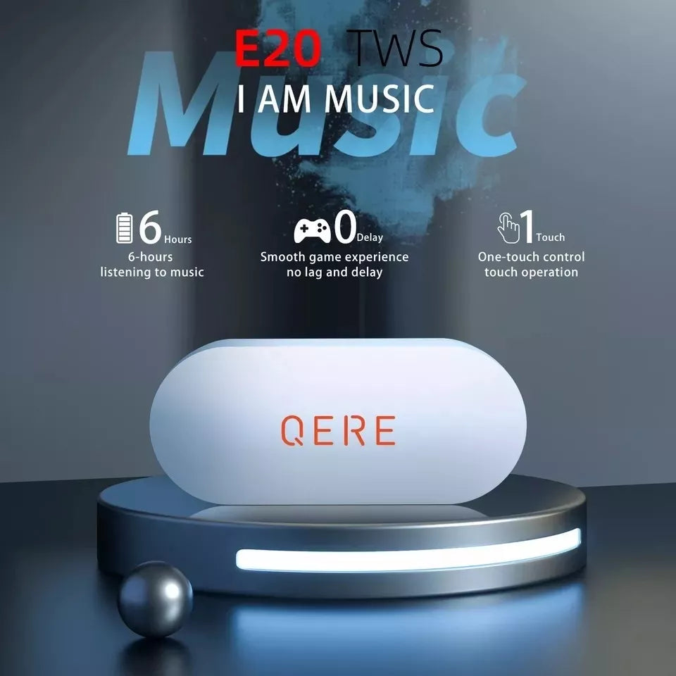 Auriculares inalámbricos QERE E20, TWS Bluetooth