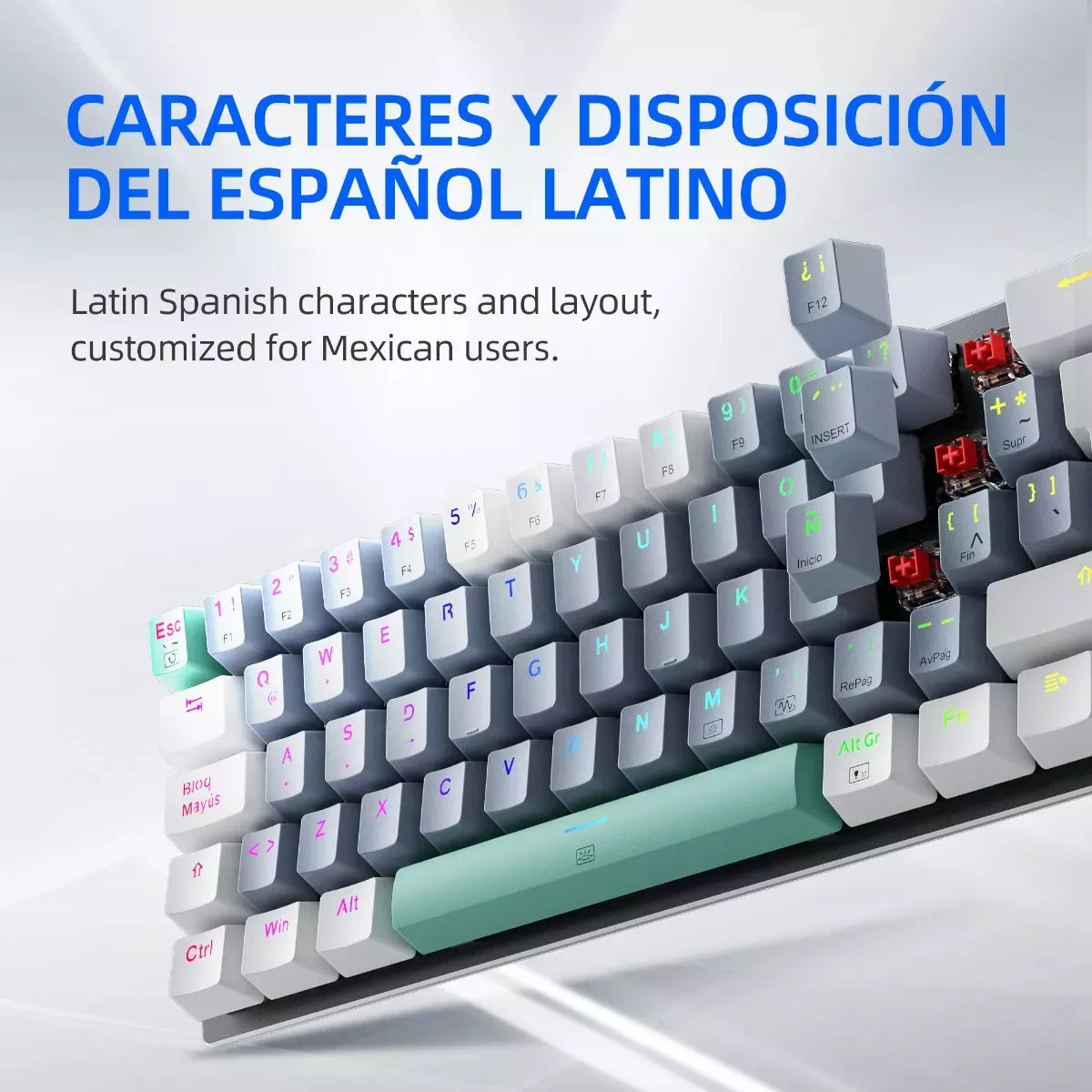 Teclado Mecánico Gamer Machenike K500 Spanish Rgb Pc