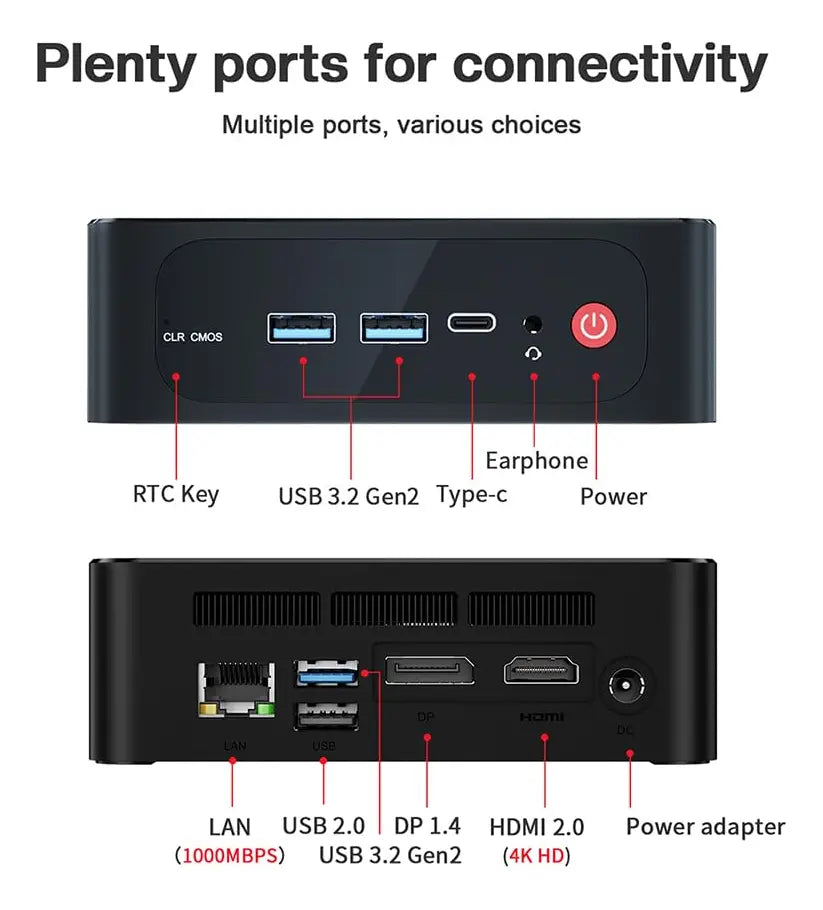 Mini PC Beelink SER5 AMD Ryzen 5 5560U – 16GB RAM 500GB SSD