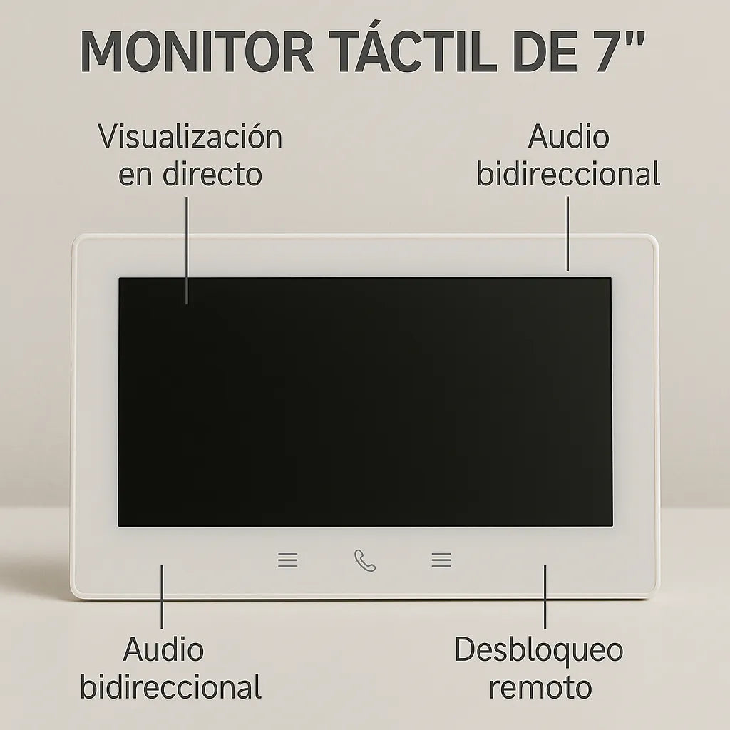 Video Portero Impermeable Mas Pantalla Lcd 7'' Y Accesorios
