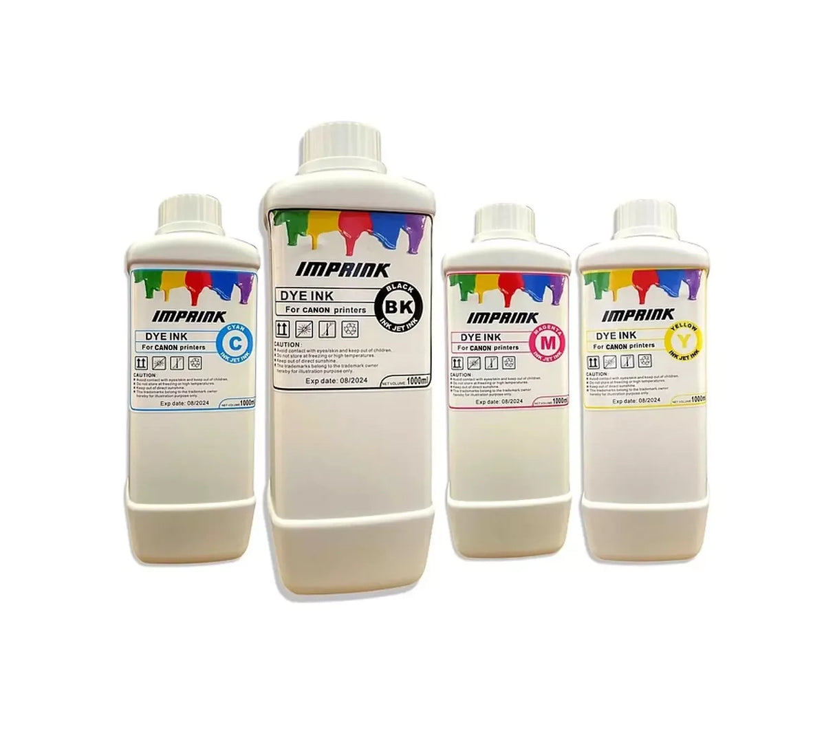 Pack Tinta Dye 4litros Para Canon Premium Marca Imprink