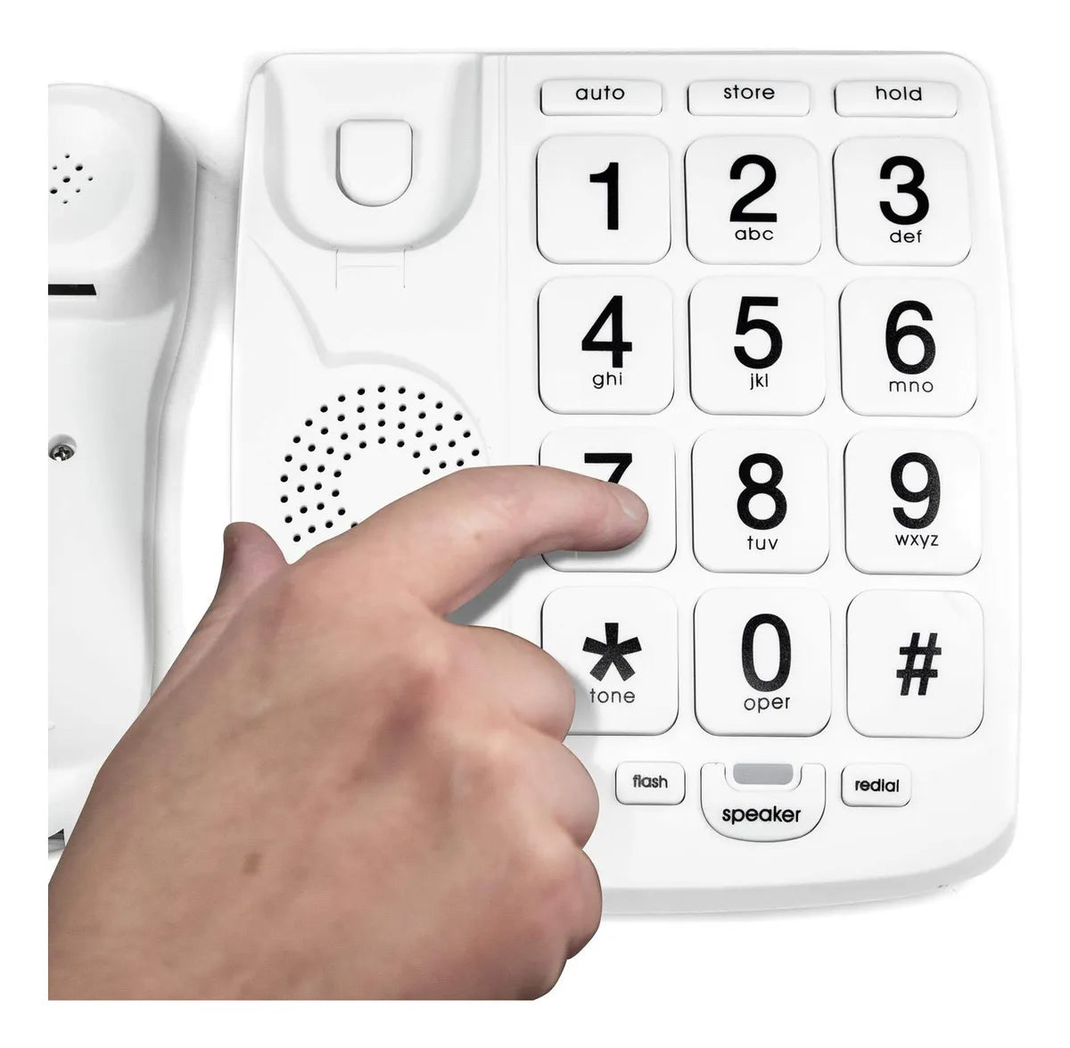 Teléfono Tyler Tbbp-4-wh para personas mayores con altavoz