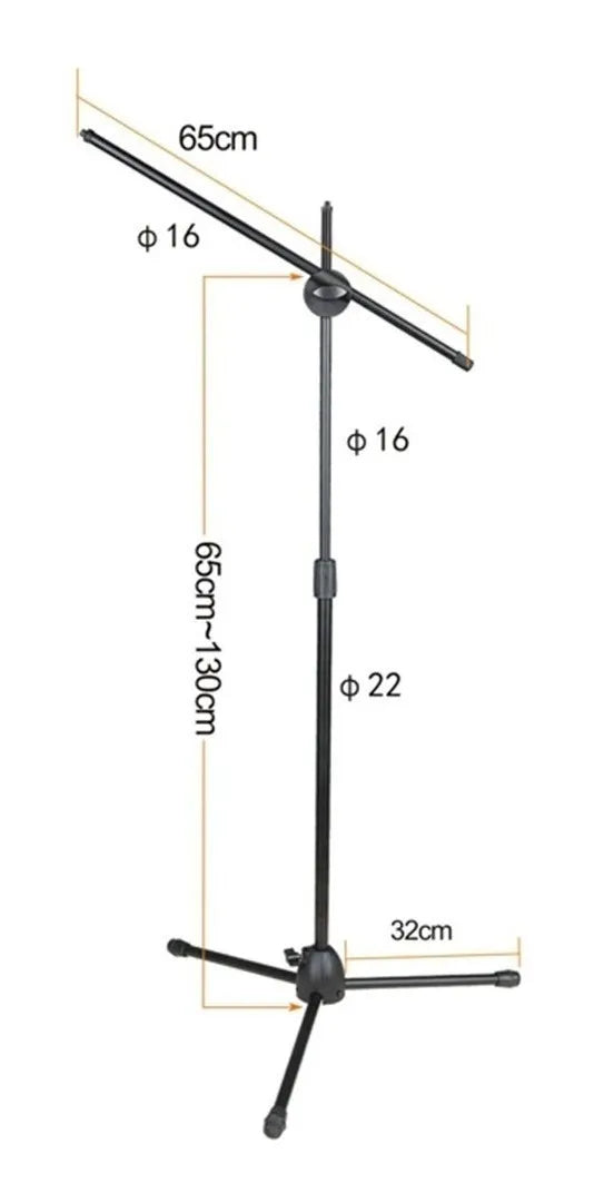 Soporte Pedestal De Micrófono Con Boom Metálico / Atril