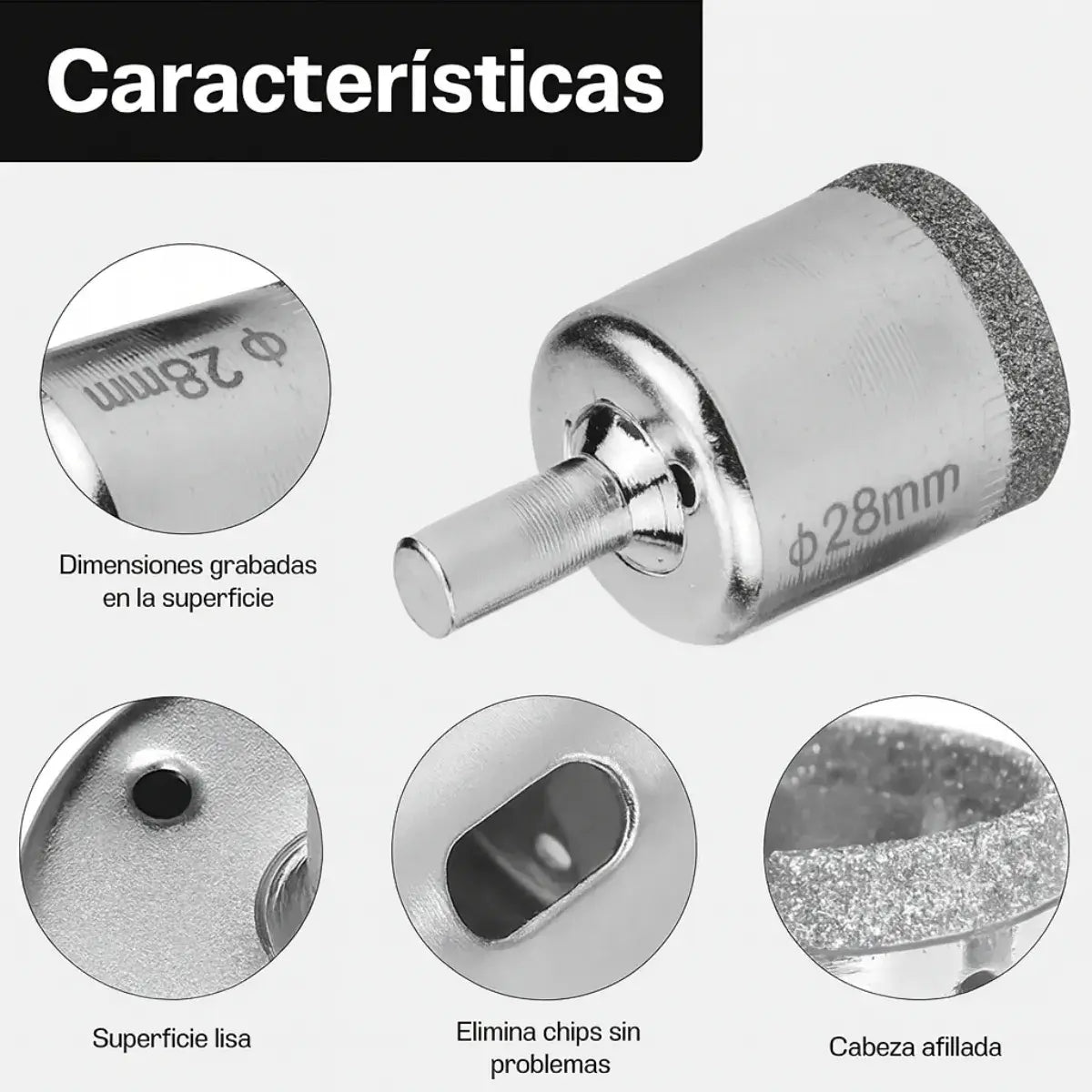 Kit Brocas 16 Broca Diamantada Marmol Vidrio Broca Ceramica 57152 Gaccoa