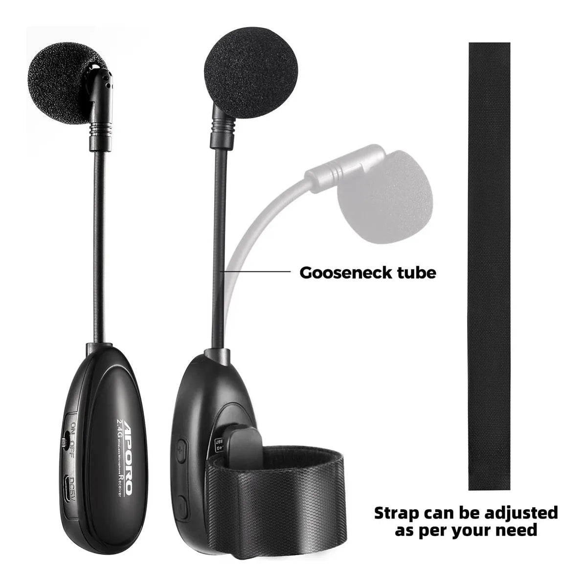 Micrófono Inalámbrico 2.4g Para Flauta Mmg APORO 2.4G