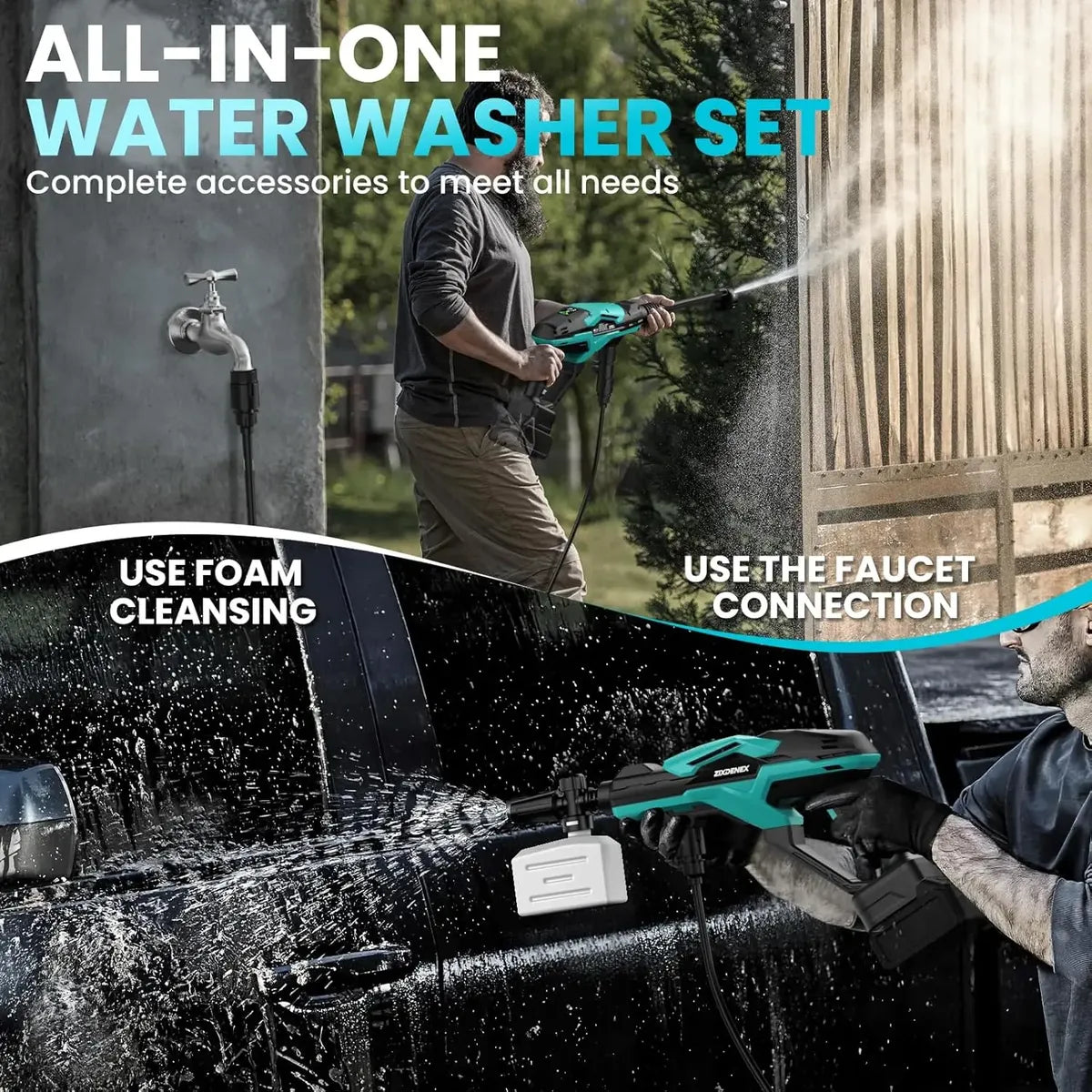 Hidrolavadora Inalámbrica ZixDeNex 800 PSI para Batería Makita 18V | Motor Brushless | No Incluye Batería