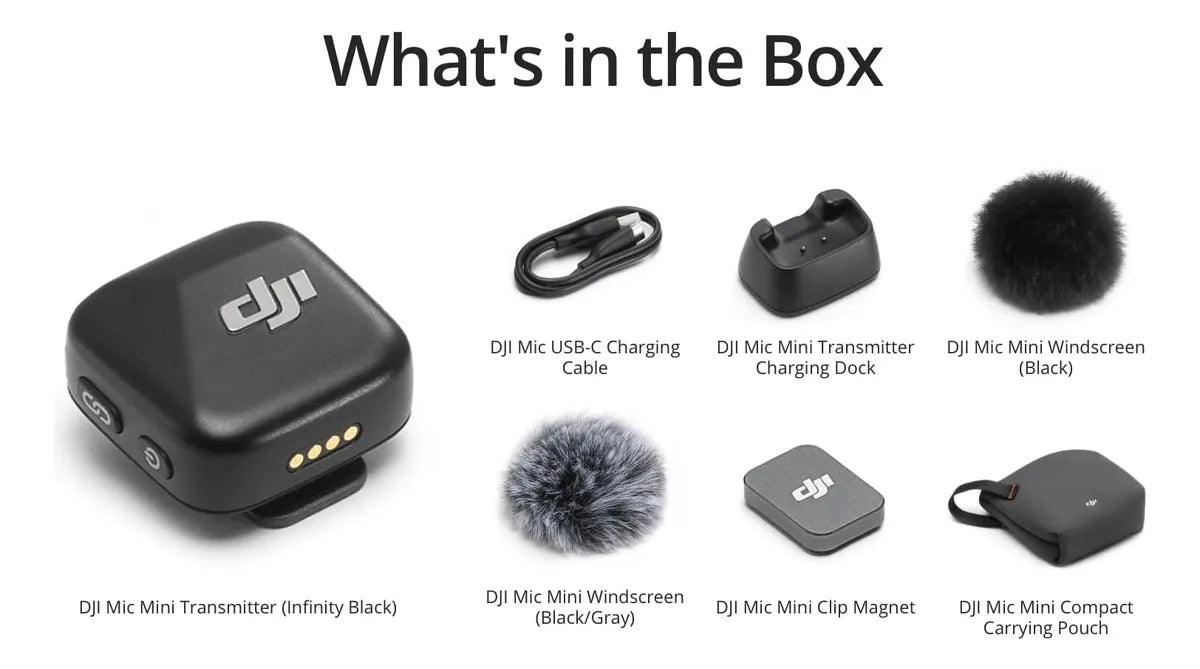 Dji Mic Mini Transmisor Negro Infinity