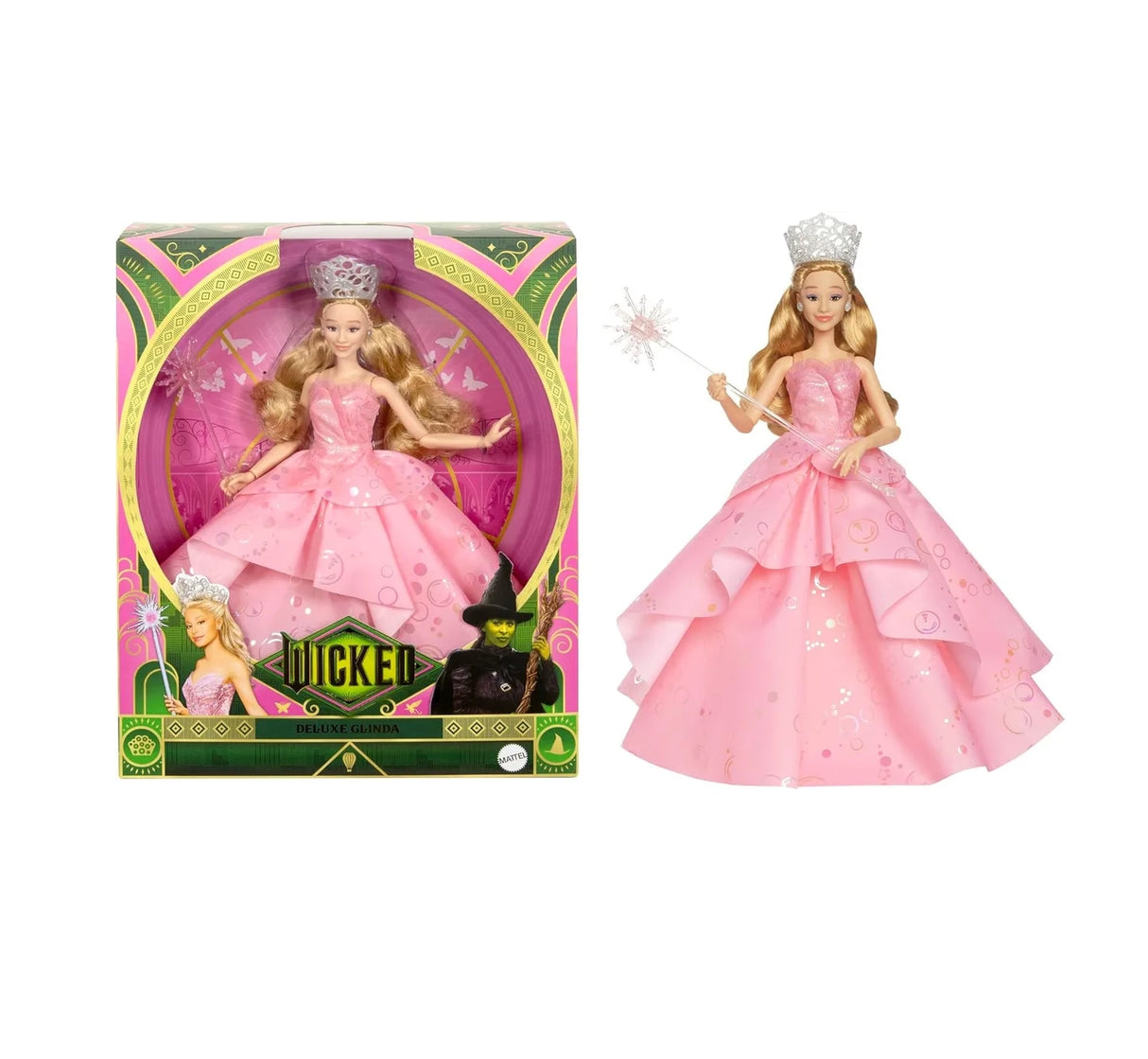 Wicked Muñeca Glinda Deluxe Accesorios Mattel Universal