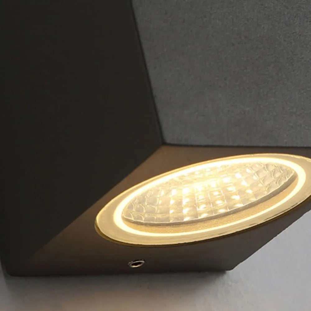 Aplique Lampara Muro Led Luz Doble Dicroico Exterior