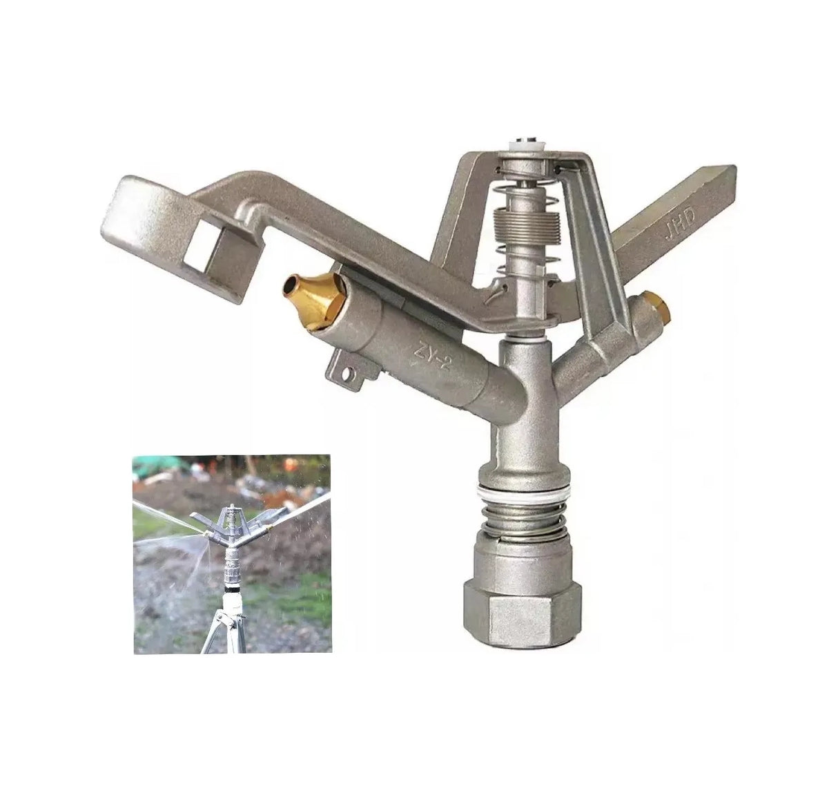 Aspersor Riego Agrícola 1pulgadas Rotación Automática 360°