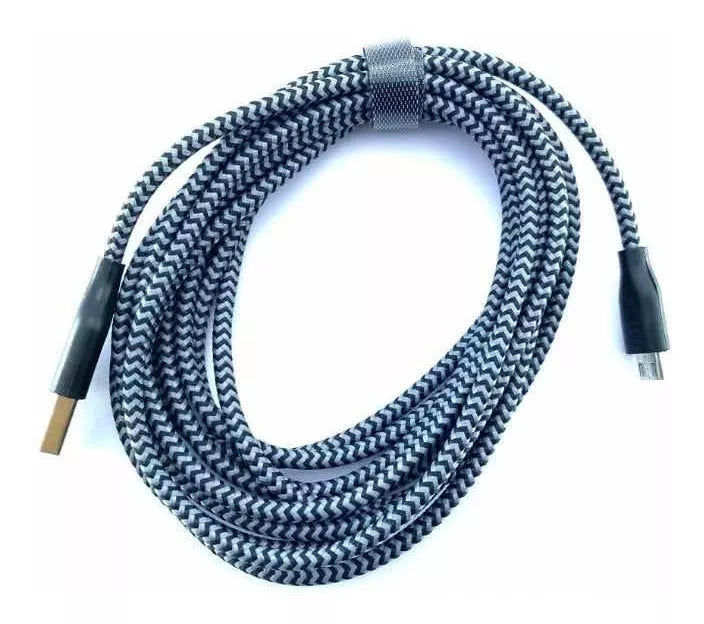 Cable Micro Usb 3 Metros Reforzando Marca Muju