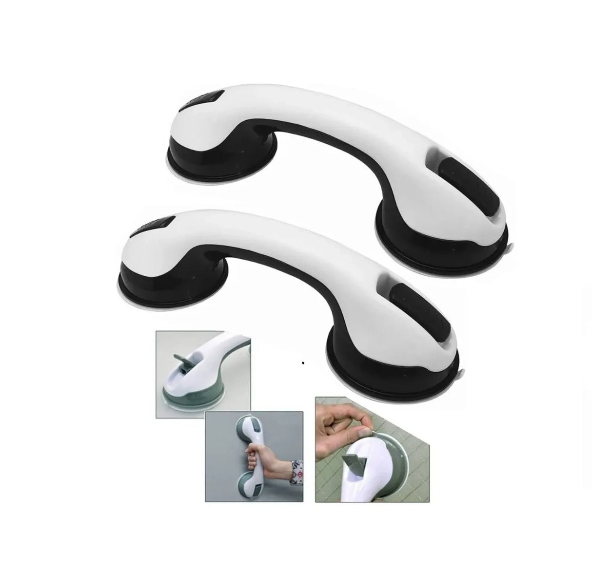 Pack de 2 Agarraderas Manilla Seguridad Ducha Baño Barra de Seguridad