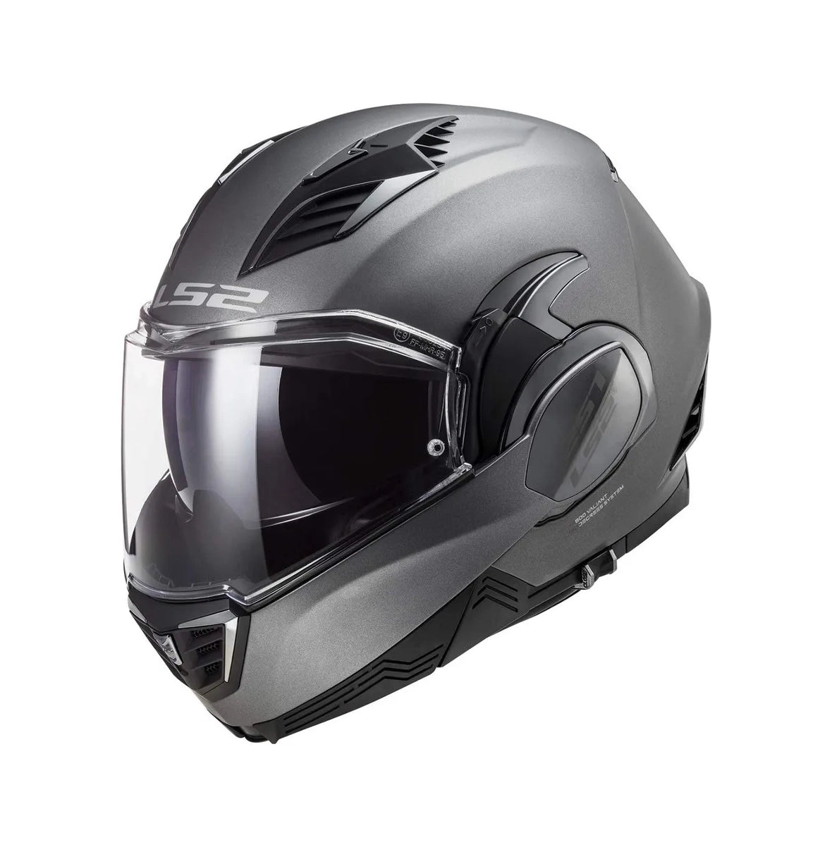 Casco Ls2 Valiant Ii Modular De Titanio Mate, Tamaño XS