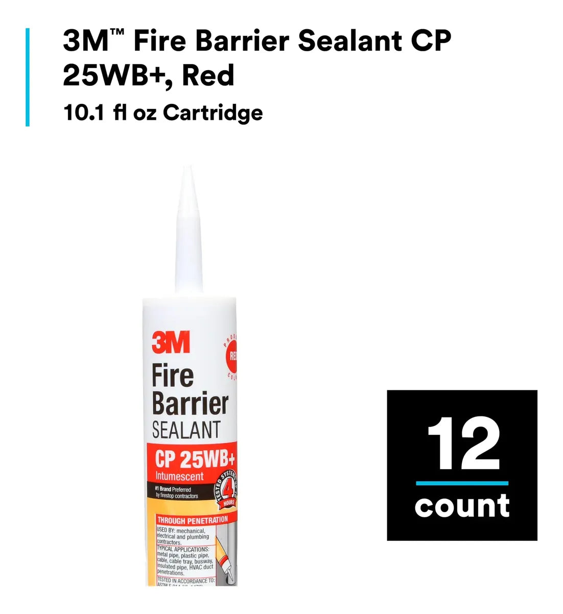 3M Fire Barrier Sealant CP 25WB+ – Sellador Cortafuego Intumescente 300 ml