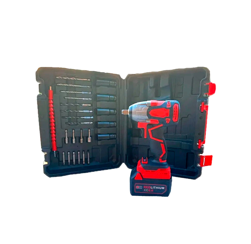 Pistola Taladro Llave De Impacto ½ Inalambrica 128 Voltios Teeno