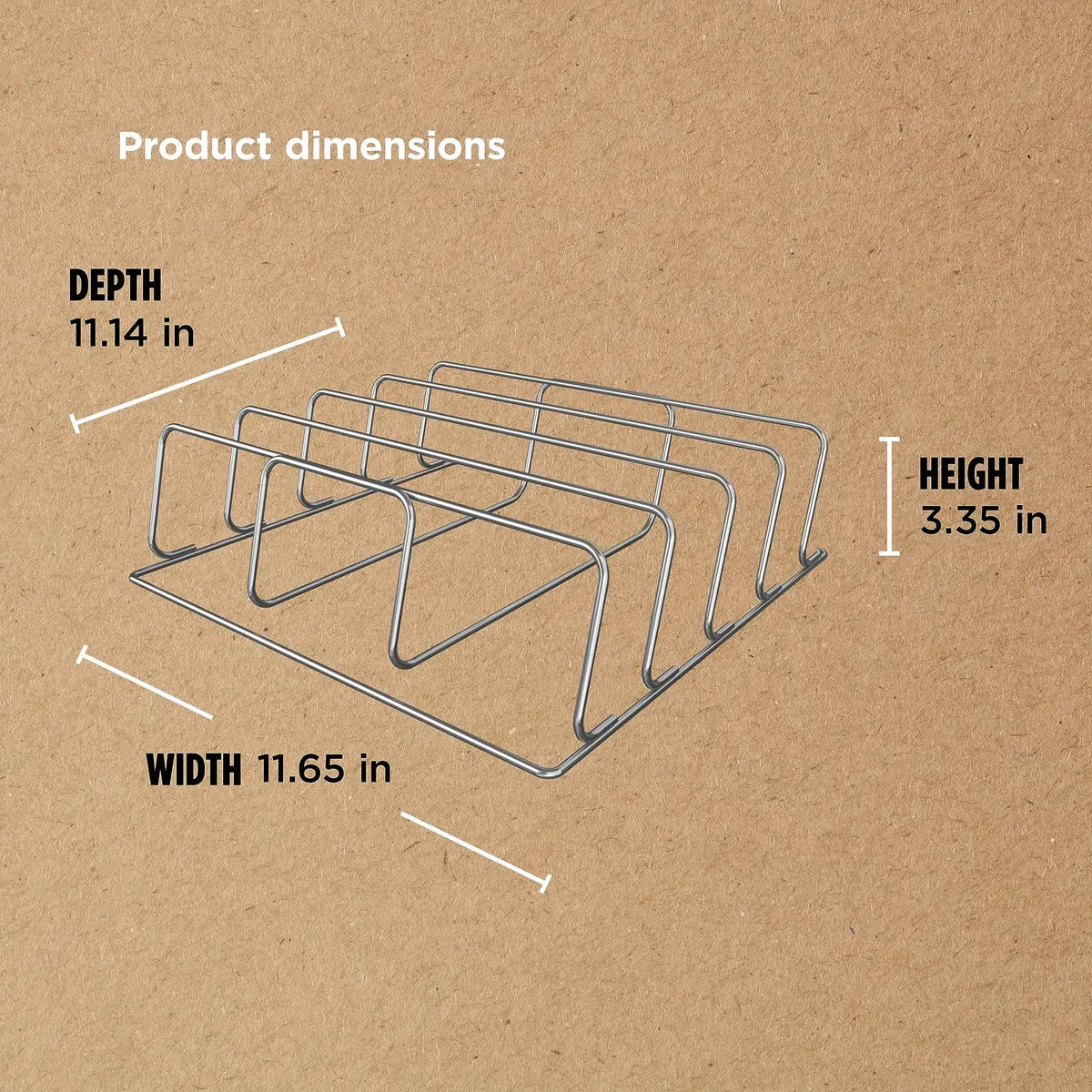 Parrilla para Costillas Ninja Woodfire XSKRACKXL | Compatible con Series OG800 y OG900 | Acero Inoxidable