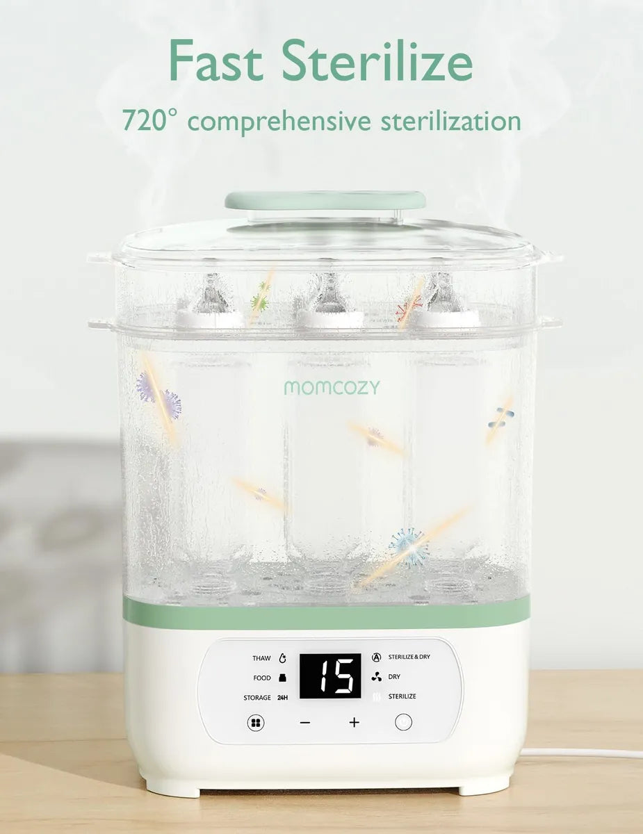Esterilizador De Botellas Momcozy 8 En 1 Eléctrico A Vapor C