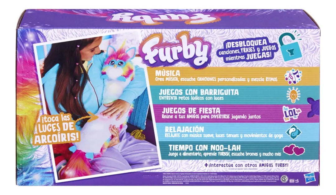 Furby DJ Interactivo Arcoíris – Peluche Electrónico con Música y Luces