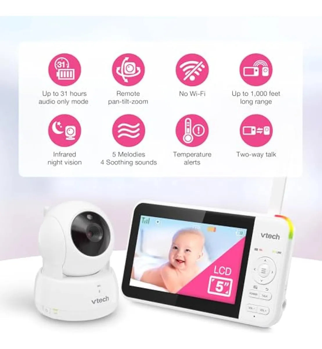 Control Remoto Vtech Vm924 De 5 Pantallas Para Bebés