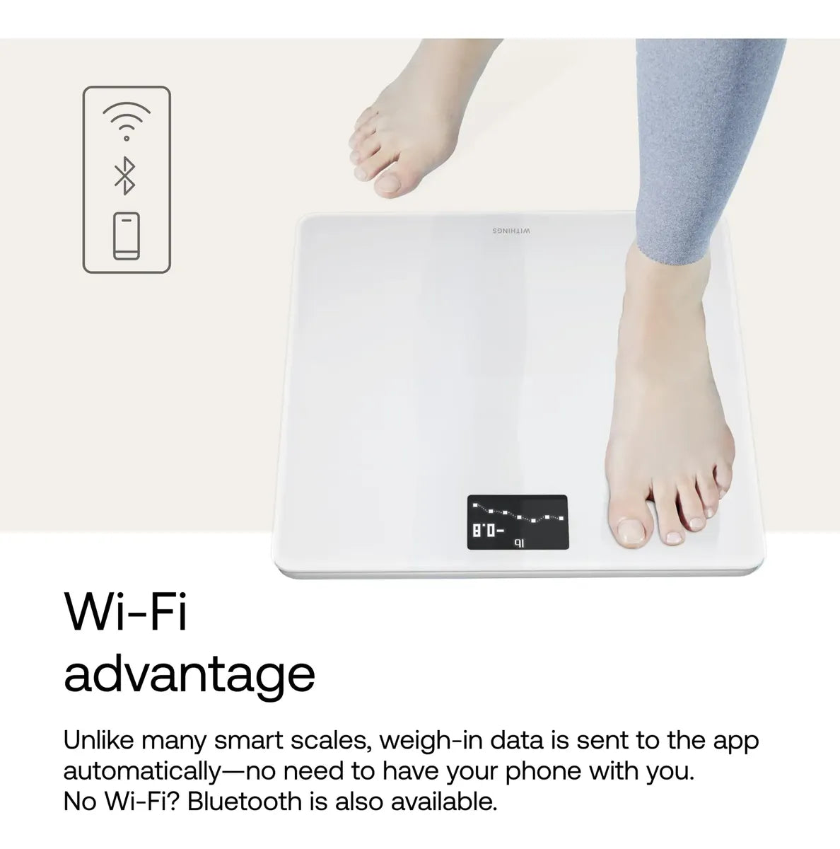 Báscula Inteligente Withings Body WBS06 | Wi-Fi + Bluetooth | Sincronización Automática | Open Box
