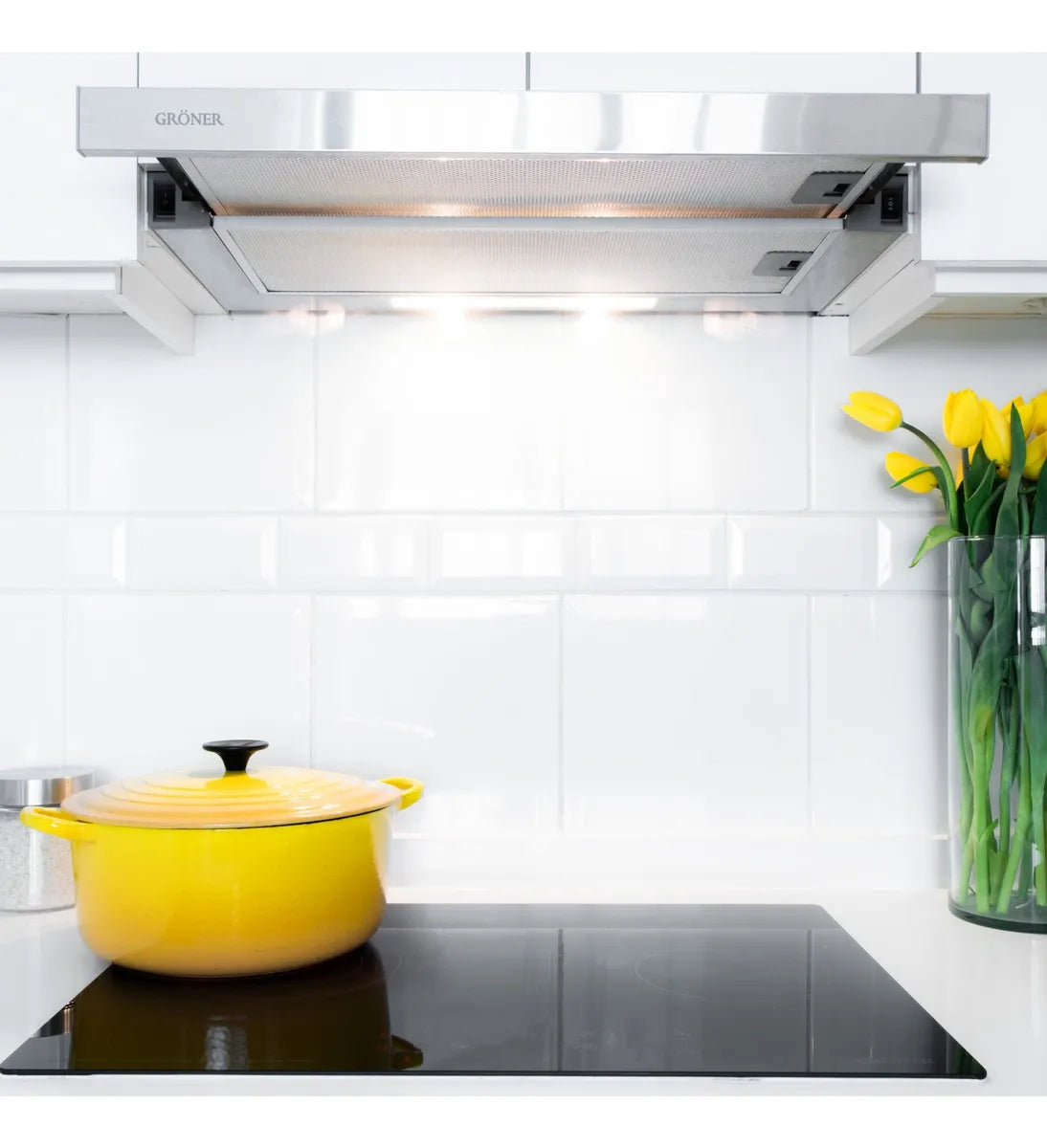 Campana Cocina Telescópica 60cm Color Plateado