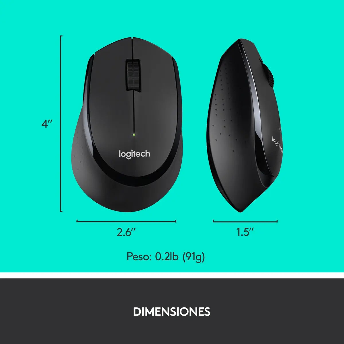 Kit Teclado y Mouse Inalámbrico Logitech MK345 Negro (Layout USA)