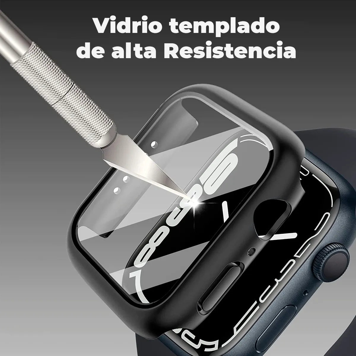 Carcasa Para Apple Watch Con Vidrio Templado Premium