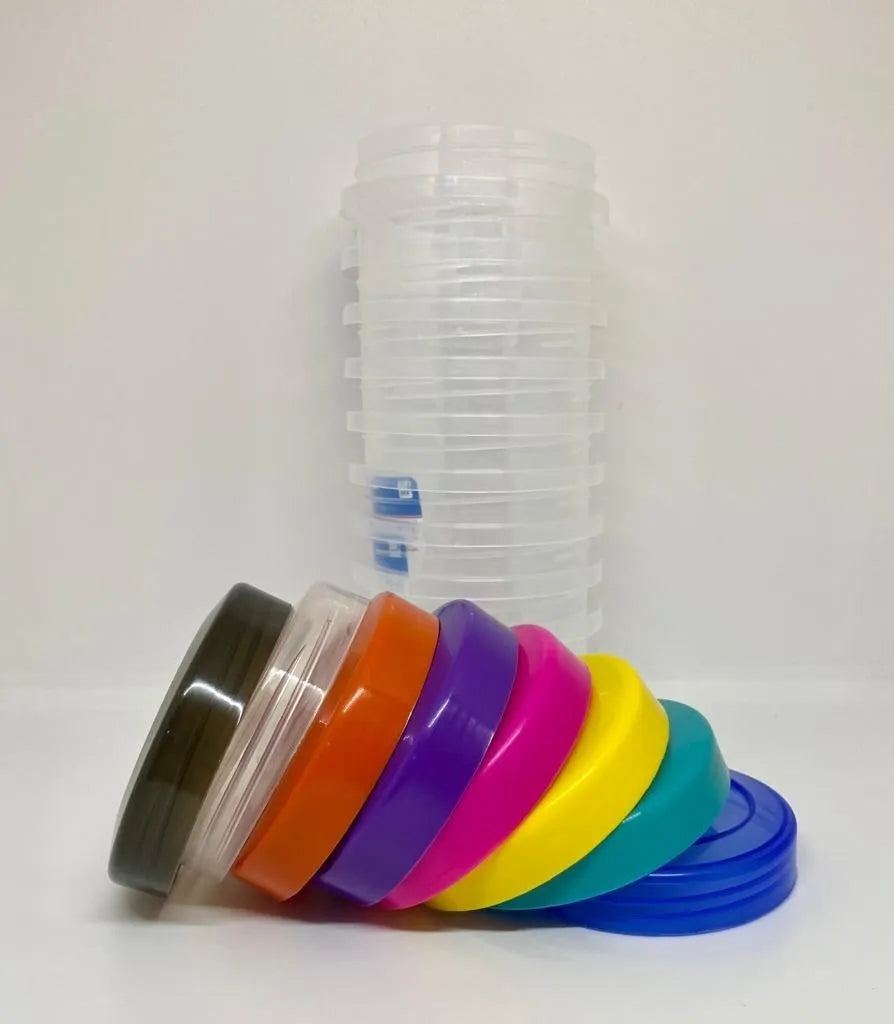 Set Pote Tuper Tapa Rosca 125 Ml (10 Un) Transparente