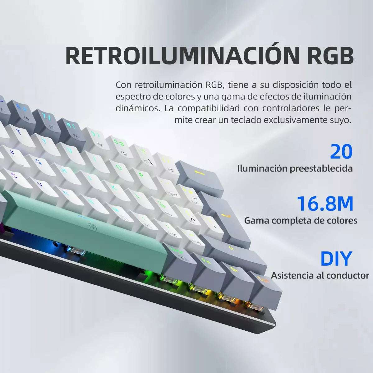 Teclado Mecánico Gamer Machenike K500 Spanish Rgb Pc