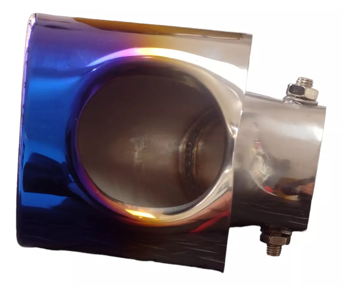 Cola De Escape Curva Punta Ovalada Ionizada