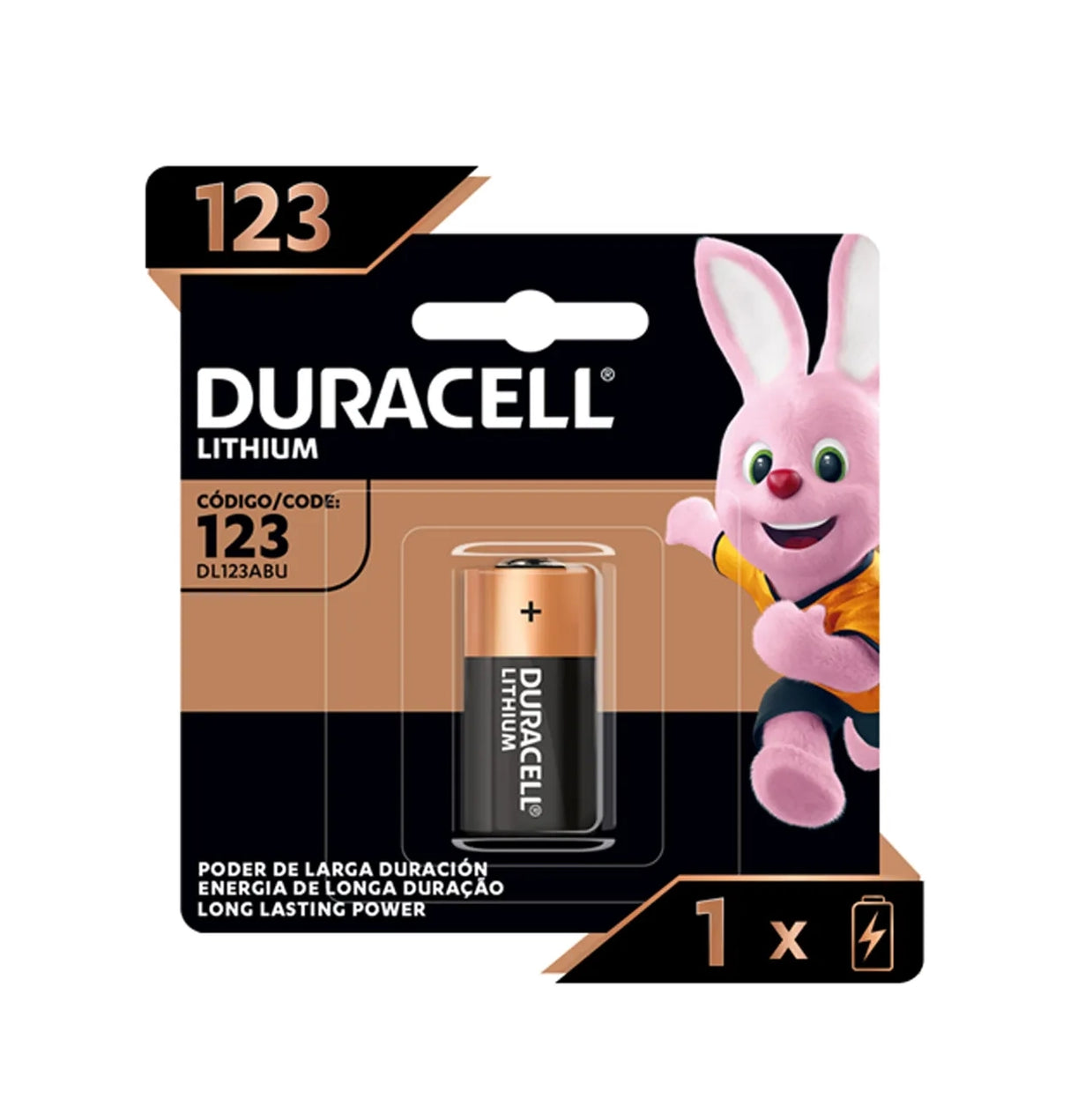 Pack 2 Pilas Litio Duracell Blister Cr123 123 X 1 Unidad