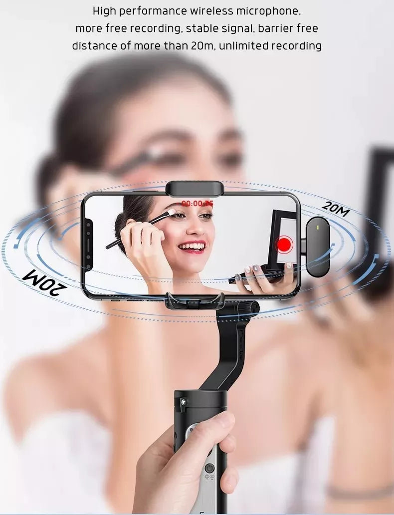 Micrófonos Inalámbricos Solapa Lavalier Para iPhone iPad Color Negro