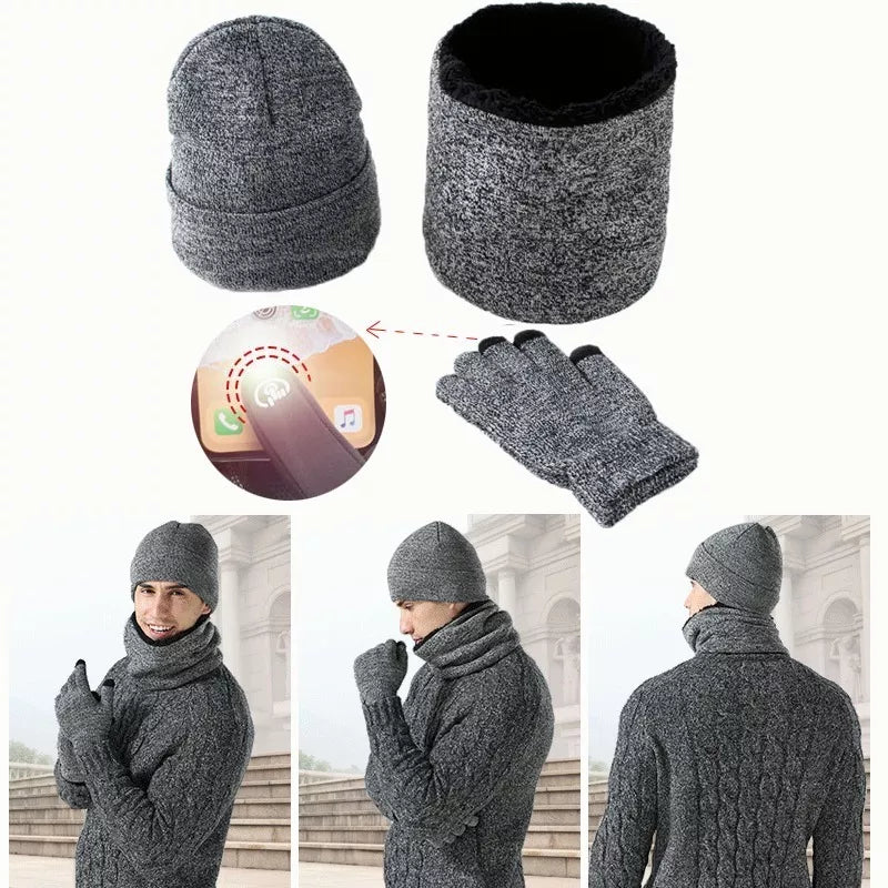 Gorro Bufanda Cuello Unisex Invierno Guantes Termicos