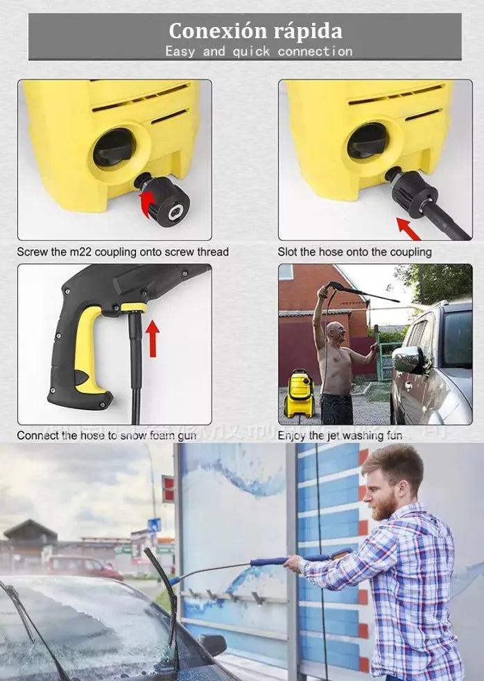 10m Tubo De Manguera Limpia Presión Para Karcher K2 K3 K4 K5 Negro