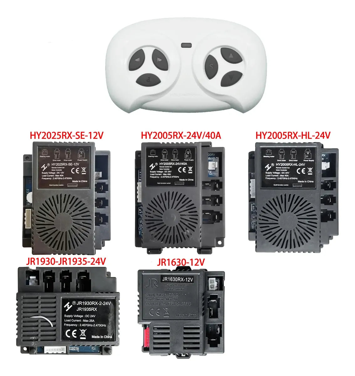 Control Remoto POLYNX JR1602FCC 2.4 GHz Bluetooth para Auto Eléctrico Infantil Power Wheels