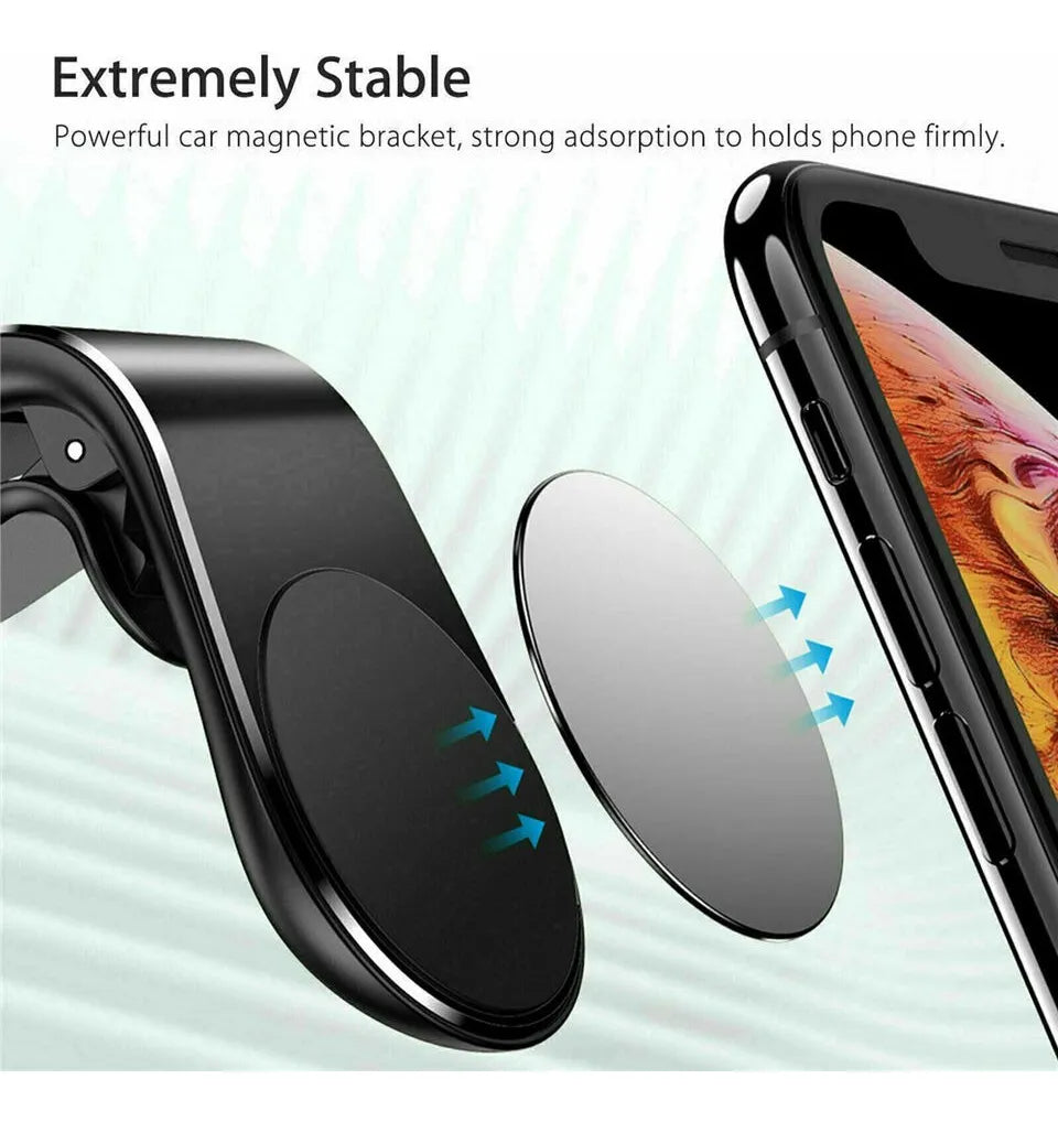 Soporte De Celular Magnético Para Auto Porta Telefono Iman Color Negro