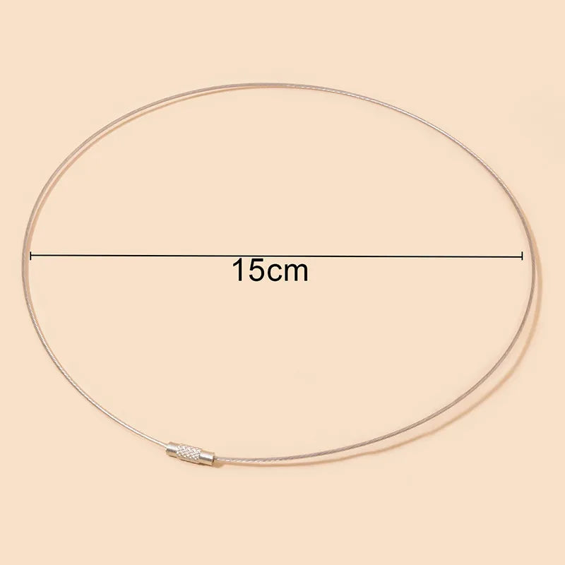 30 Pcs Collar De Acero Inoxidable Gargantilla Memoria