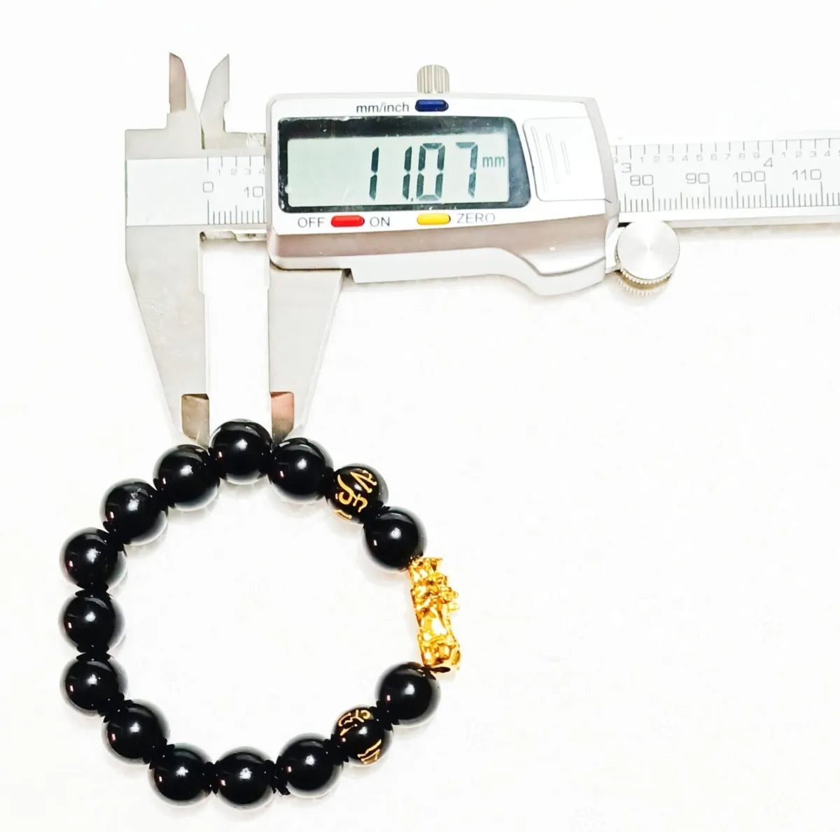 Pixiu Feng Shui - Pulsera De Obsidiana Negra 11 Mm
