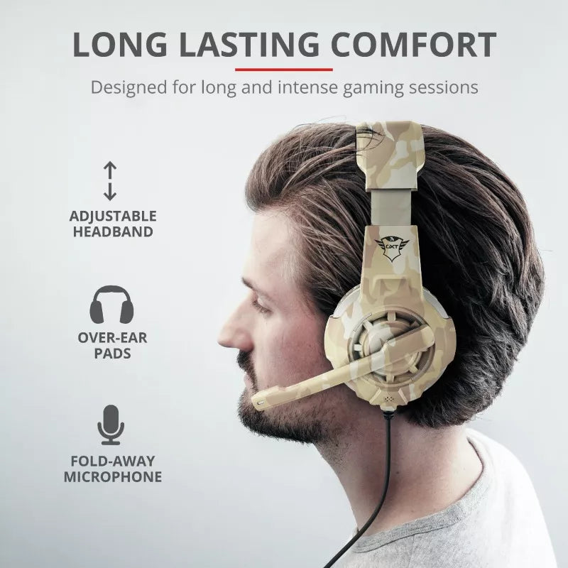 Auriculares Gamer Trust Gxt Radius Gxt 310 Desert Camo